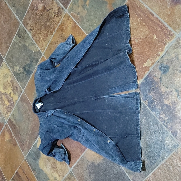 Vintage Blue Zone Denim Trench Coat Jacket - Picture 6 of 12
